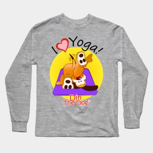 I Love Yoga! / Din The Dog Collection Long Sleeve T-Shirt